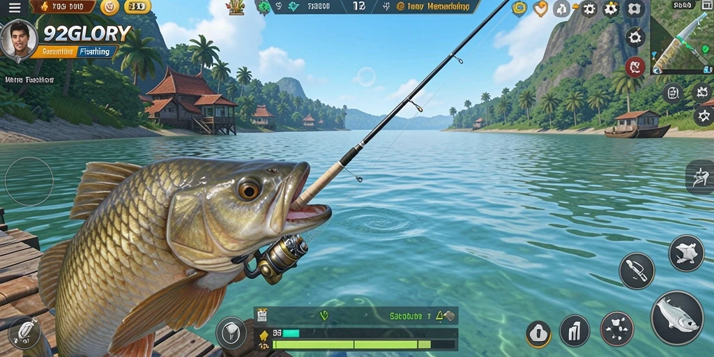 Tangkapan ikan besar di 92GLORY dengan grafis menawan.