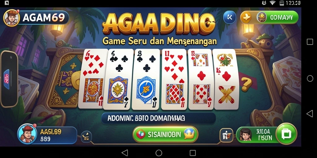 Tampilan screenshot AGAM69 yang menampilkan gameplay Domino yang seru.