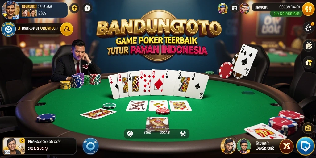 Tampilan menarik dari gameplay Poker di BANDUNGTOTO.