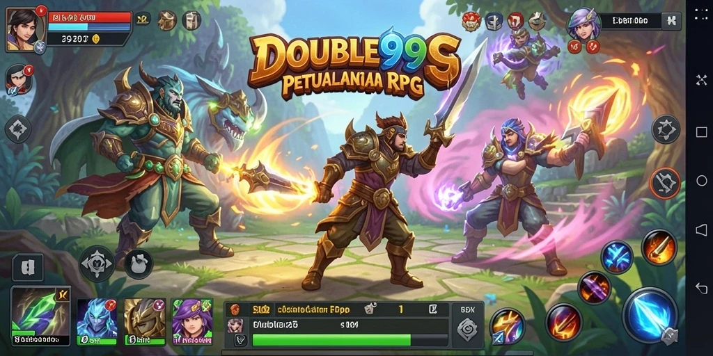 Tangkapan layar menunjukkan pertarungan seru dalam <strong>DOUBLE999</strong>.