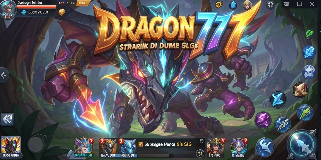 Screenshot utama DRAGON777 dengan tampilan gameplay SLG yang seru.