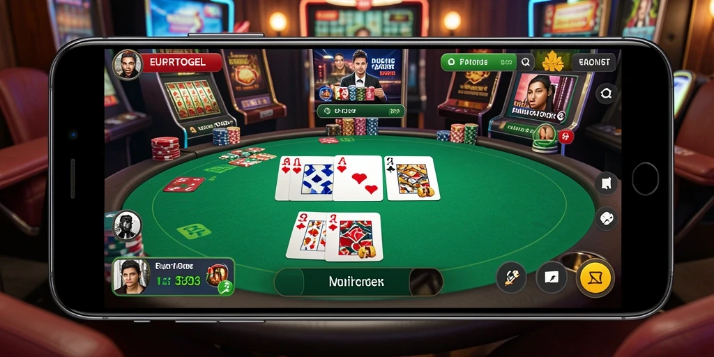 Screenshot gameplay Poker seru dan menarik di EUROTOGEL.