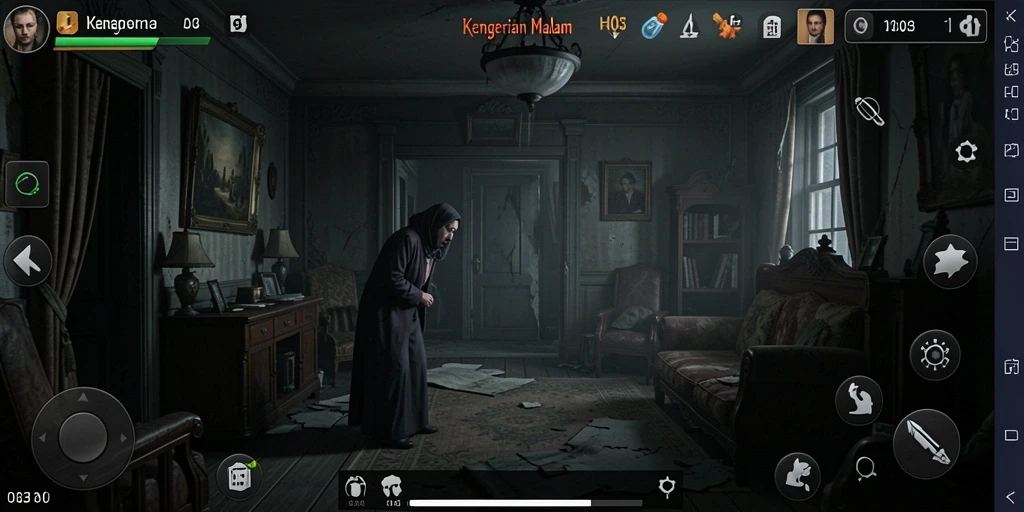 Gameplay menegangkan di H03 dengan suasana horor yang mencekam.