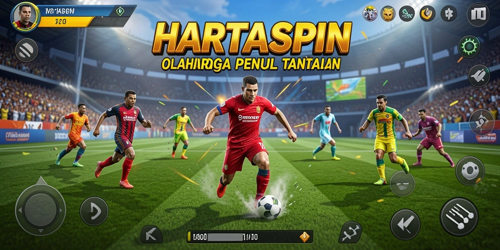 Tampilan gameplay HARTASPIN yang mengasyikkan dalam olahraga.