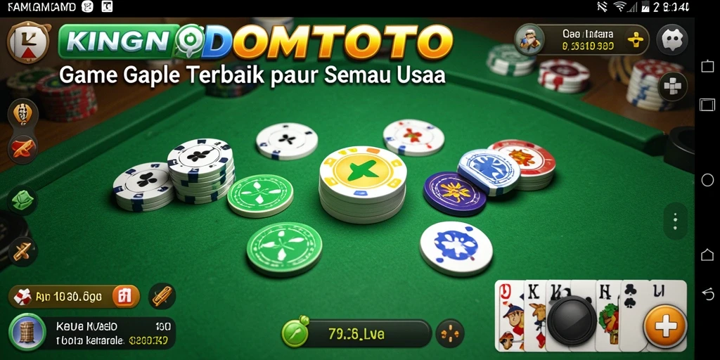 Tampilan menawan dari gameplay Gaple di KINGDOMTOTO.