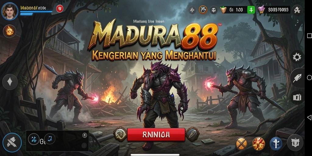 Tampilan gameplay MADURA88 yang menegangkan dan menyeramkan.