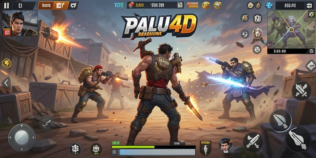 Tangkapan layar dari gameplay PALU4D yang menampilkan aksi pertempuran seru.