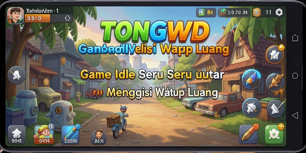 Tampilan utama permainan TONGWD dengan aksi gameplay Idle yang mengesankan.