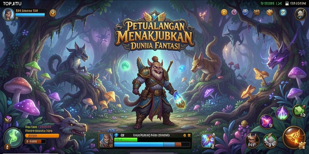 Tampilan gameplay menarik di dunia petualangan TOPJITU.