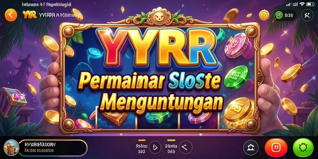 Tampilan gameplay menegangkan dari YYRR yang menampilkan berbagai simbol slot.